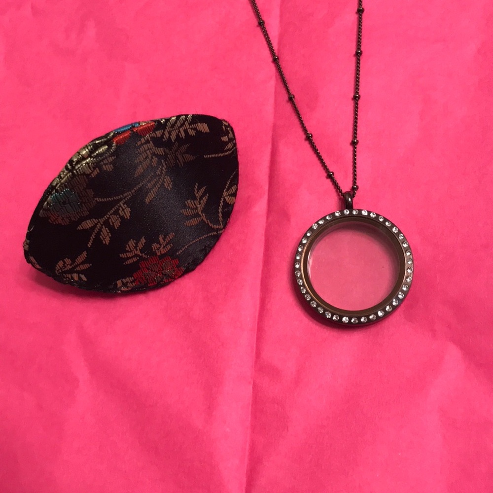 Origami Owl Large Bronze Locket with chain